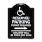Signmission Modern Isa Connecticut Reserved Parking Permit Required Violators Fin Alum, 24" x 18", BW-1824-23872 A-DES-BW-1824-23872 - alternate 1